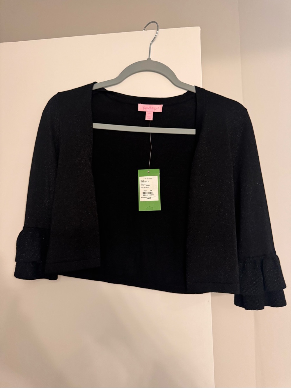 Lilly Pulitzer Black Onyx Metallic Cardigan (Tag Image)